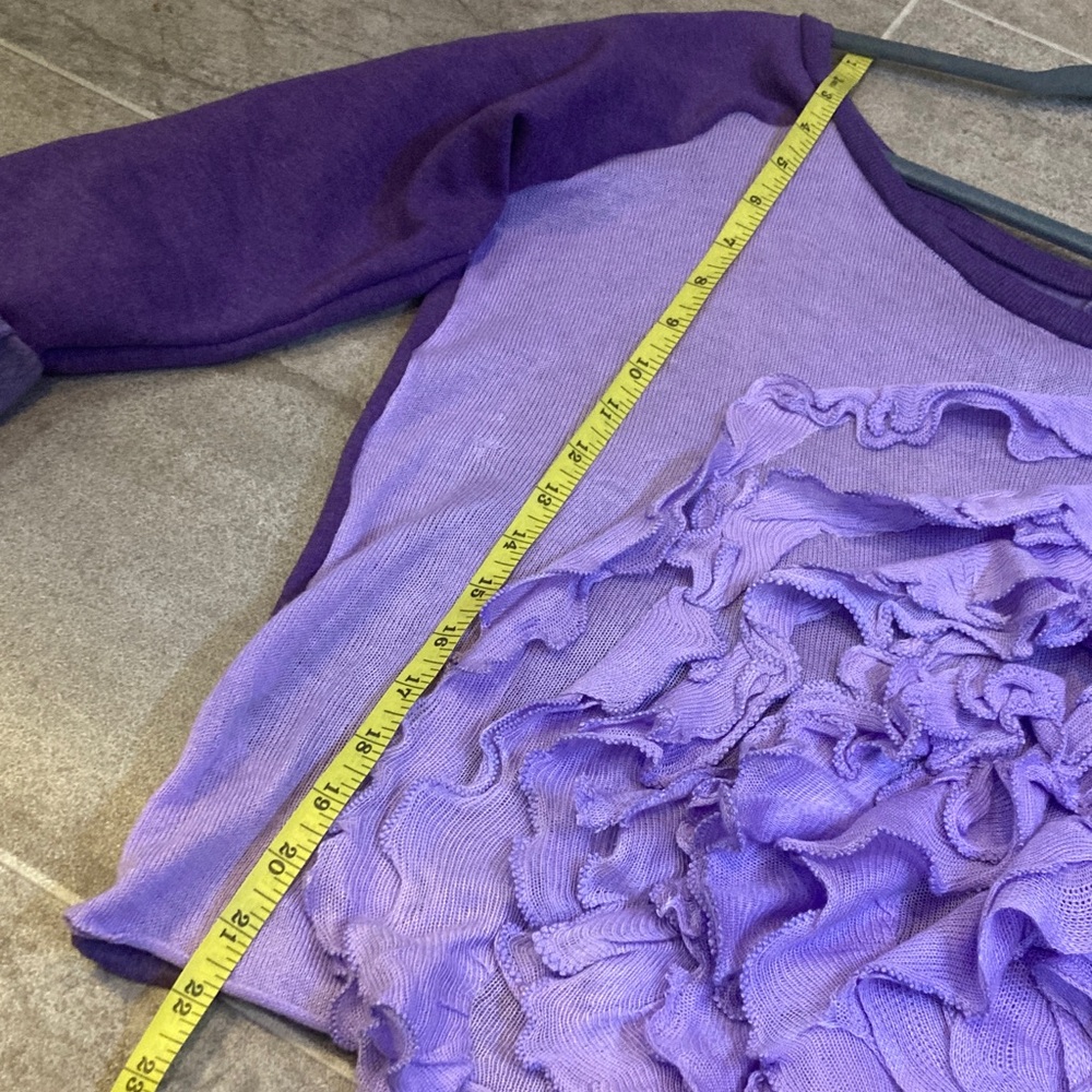 Hand Crafted Purple Ruffle Top - Picture 11 of 11